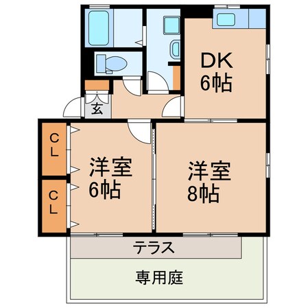 シャンクレール南花長の物件間取画像